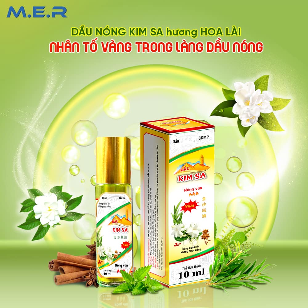 Dầu nóng Kim Sa hương hoa lài 10ml