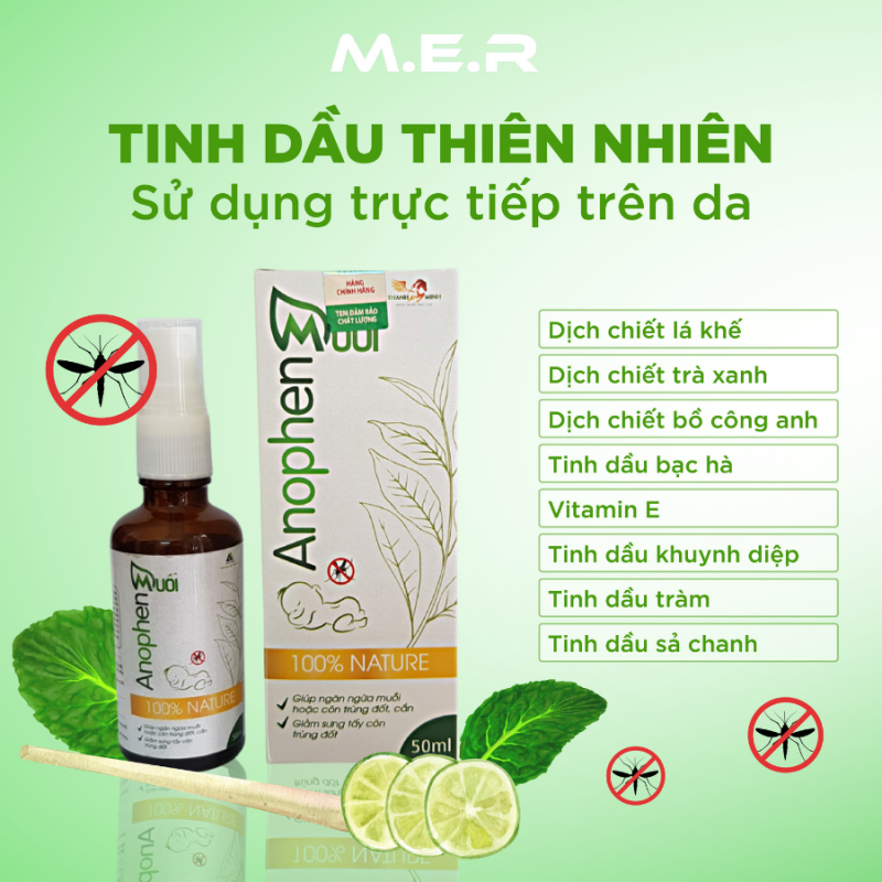 Xịt thảo dược xua muỗi Anophen | CÔNG TY TNHH M.E.R