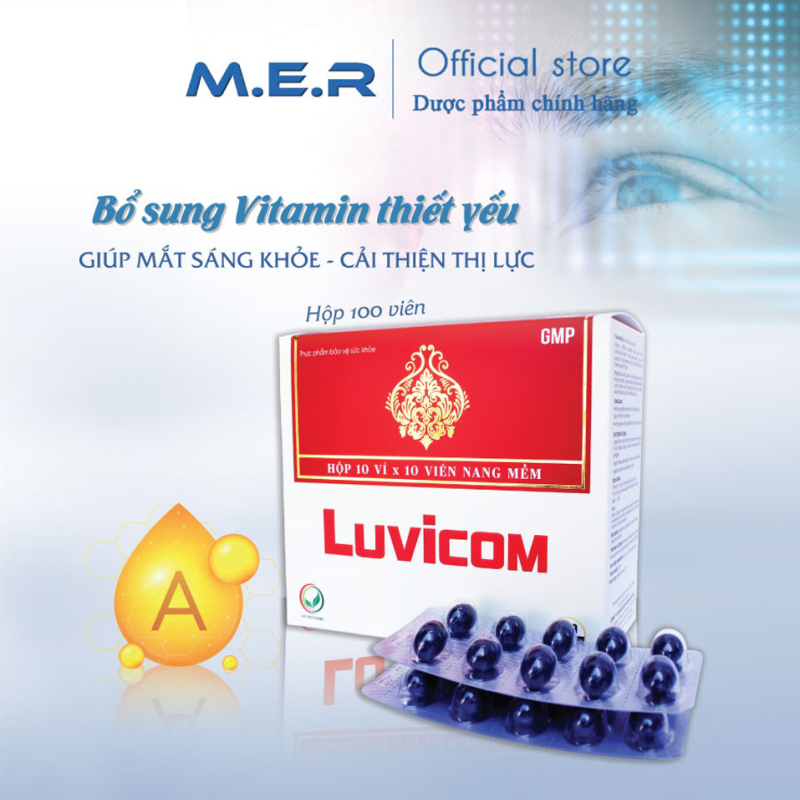 Viên uống hỗ trợ bổ mắt, tăng cường thị lực Luvicom | CÔNG TY TNHH M.E.R