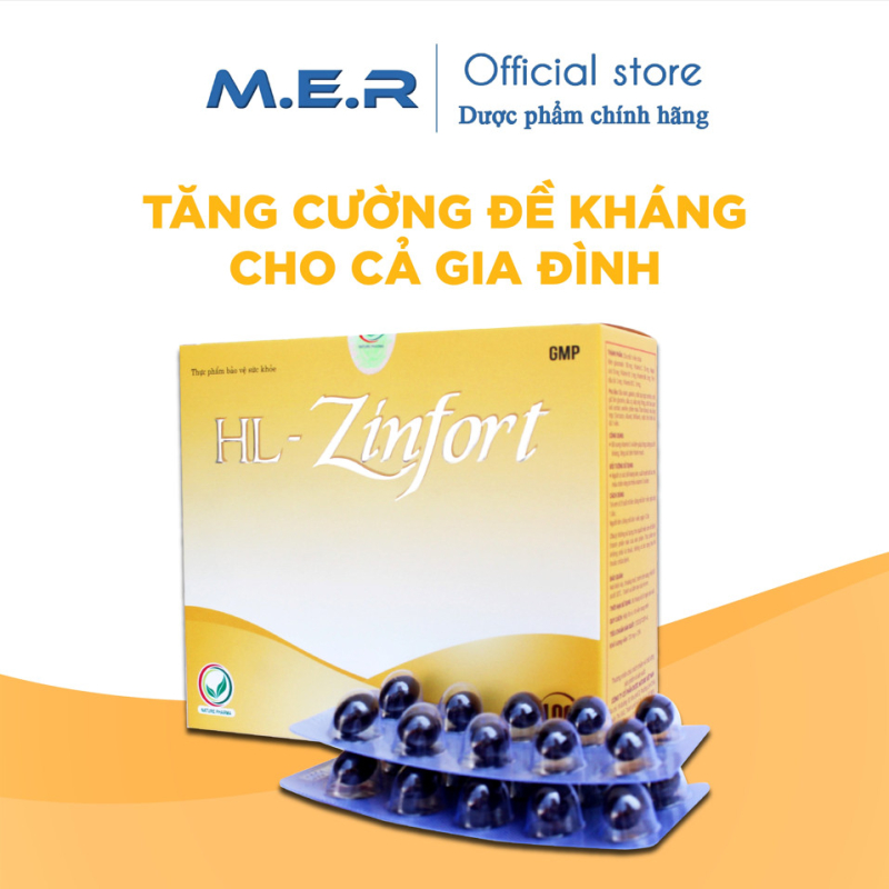 Viên uống HL-ZINFORT hỗ trợ bổ sung vitamin C và kẽm | CÔNG TY TNHH M.E.R