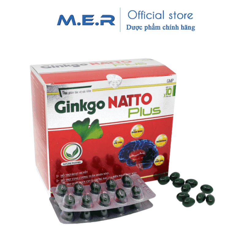 TPBVSK Hoạt Huyết Dưỡng Não Ginkgo Natto Plus ( Hộp 30 viên ) | CÔNG TY TNHH M.E.R