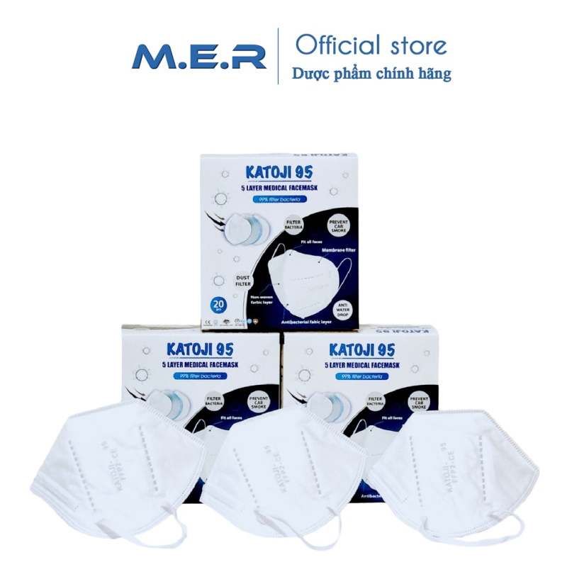 Khẩu trang y tế N95 Katoji - Hộp 20 cái | CÔNG TY TNHH M.E.R